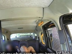 Canadian blonde banged in British fake taxi